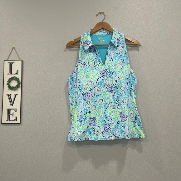 NWOT Lily Pulitzer Luxletic lakelyn bra polo SIZE M, XL - Picture 1 of 2